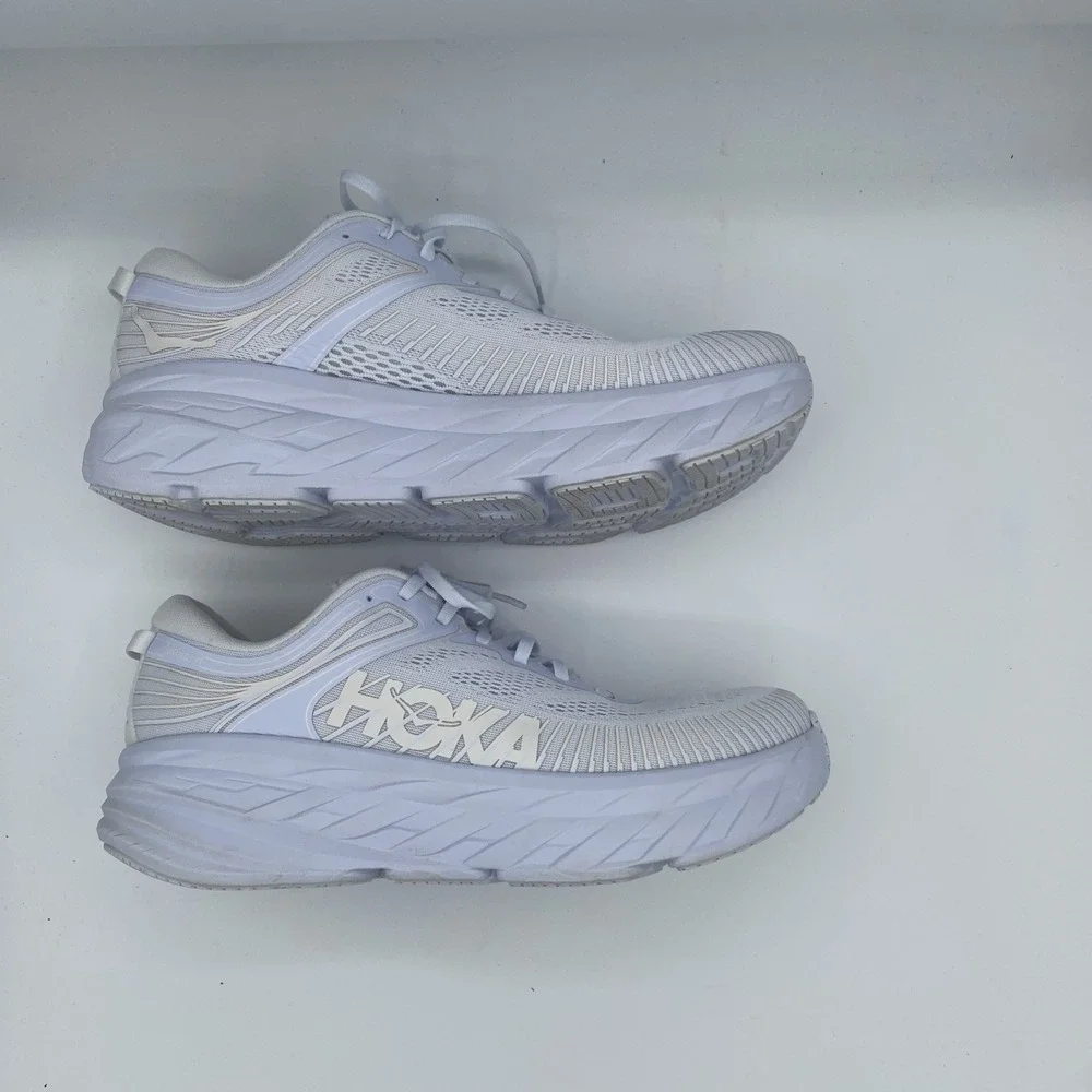 Hoka One Men's 11 M Bondi 7 White Running Sneakers 1110518 - Picture 4 of 8